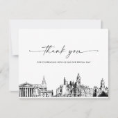 Philadelphia Skyline trouwfoto dank u kaart (Voorkant)