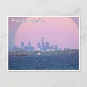 Philadelphia Skyline uit Bucks County Briefkaart