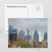 Philadelphia Skyline van de Walk Briefkaart (Voorkant / Achterkant)