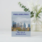 Philadelphia Skyline van de Walk Briefkaart (Staand voorkant)