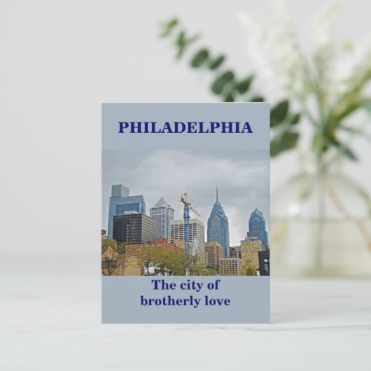 Philadelphia Skyline van de Walk Briefkaart (Staand voorkant)