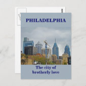 Philadelphia Skyline van de Walk Briefkaart (Voorkant / Achterkant)