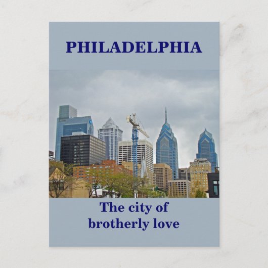 Philadelphia Skyline van de Walk Briefkaart (Voorkant)
