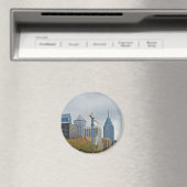 Philadelphia Skyline van de Walk Magneet (Insitu (Vaatwasser))