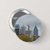 Philadelphia Skyline van de Walk Ronde Button 5,7 Cm (Voorkant /achterkant)