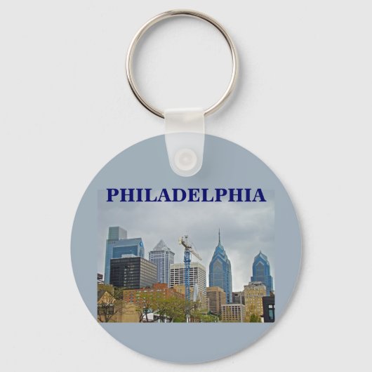 Philadelphia Skyline van de Walk Sleutelhanger (Voorkant)