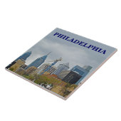 Philadelphia Skyline van de Walk Tegeltje (Zijkant)