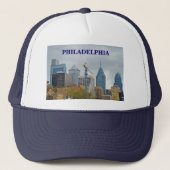 Philadelphia Skyline van de Walk Trucker Pet (Voorkant)