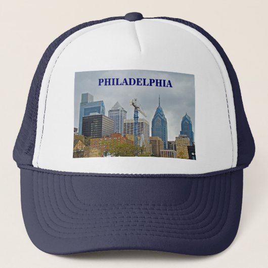 Philadelphia Skyline van de Walk Trucker Pet (Voorkant)