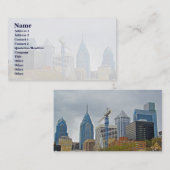 Philadelphia Skyline van de Walk Visitekaartje (Voorkant / Achterkant)