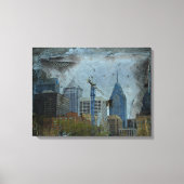 Philadelphia Skyline vanaf de rivierwandeling Canvas Afdruk (Voorkant)