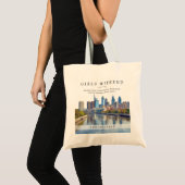 Philadelphia Skyline Watercolor Girls Weekend Tote Bag (Voorkant (product))