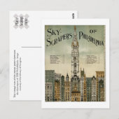 Philadelphia Skyscrapers (1898 Vintage Poster) Briefkaart (Voorkant / Achterkant)