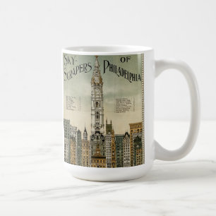 Philadelphia Skyscrapers (1898 Vintage Poster) Koffiemok