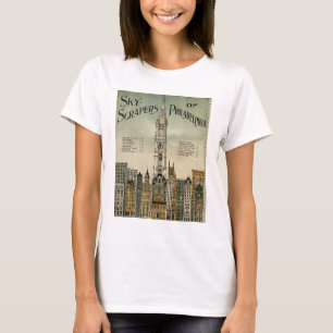 Philadelphia Skyscrapers (1898 Vintage Poster) T-shirt
