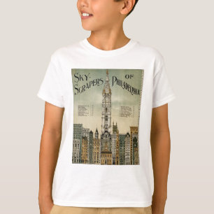 Philadelphia Skyscrapers (1898 Vintage Poster) T-shirt