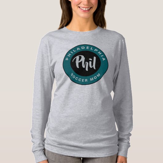 Philadelphia Soccer Mom Philly Love Retro T-shirt (Voorkant)