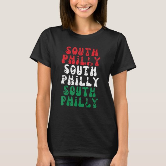 Philadelphia South Philly Italiaanse vlag Brothe T-shirt (Voorkant)