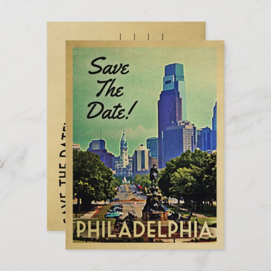 Philadelphia sparen de Datum Briefkaarten (Voorkant / Achterkant)