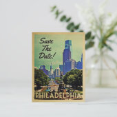 Philadelphia sparen de Datum  Briefkaarten (Staand voorkant)