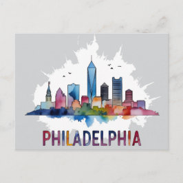 Philadelphia Stad Pennsylvania USA silhouet Briefkaart