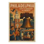 Philadelphia - Stad van Geschiedenis & Vrijheid Perfect Poster (Voorkant)