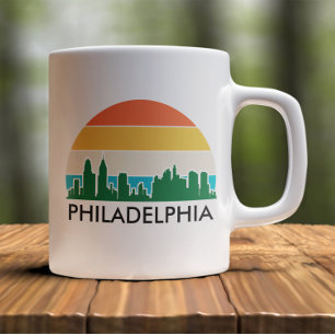 Philadelphia  Stad Zonsondergang Koffiemok