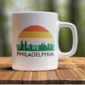 Philadelphia  Stad Zonsondergang Koffiemok