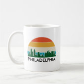 Philadelphia  Stad Zonsondergang Koffiemok (Links)