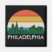 Philadelphia  Stad Zonsondergang Magneet (Voorkant)