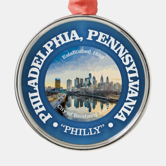 Philadelphia (steden) metalen ornament (Voorkant)