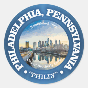 Philadelphia (steden) ronde sticker