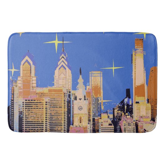 Philadelphia-Sterrennacht, voeg tekst toe Badmat (Voorkant)