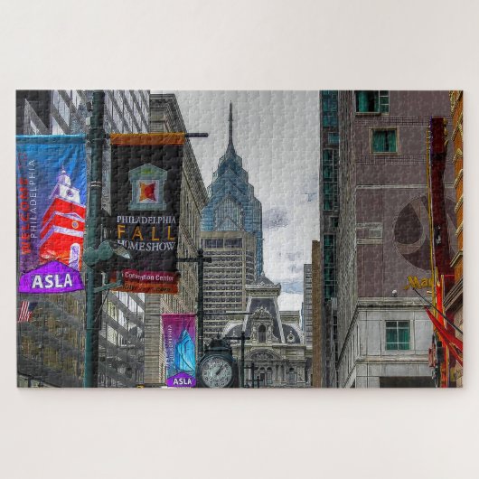 Philadelphia-straatbeelden. Legpuzzel (Horizontaal)