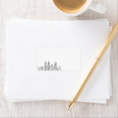 Philadelphia Stylized Skyline | Blanco etiket (Insitu)