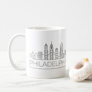 Philadelphia Stylized Skyline Koffiemok