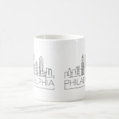 Philadelphia Stylized Skyline Koffiemok (Center)