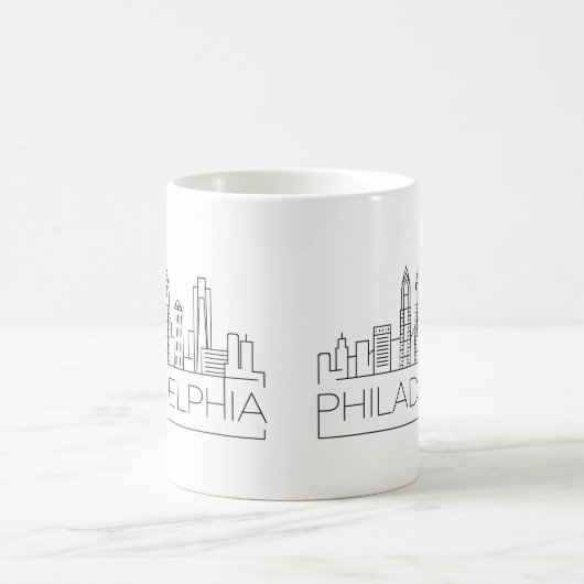 Philadelphia Stylized Skyline Koffiemok (Center)