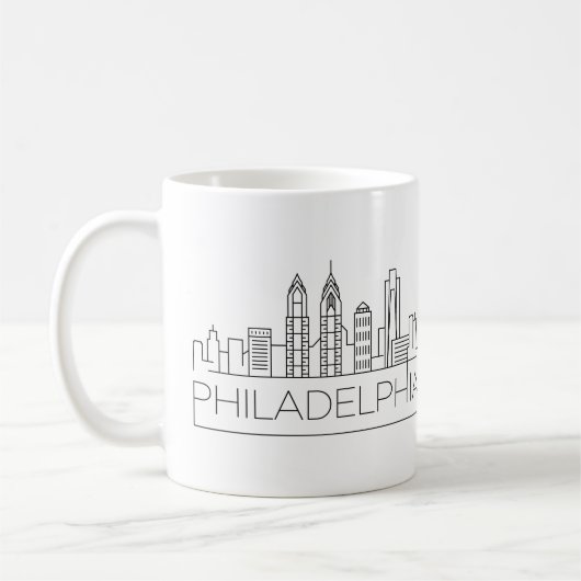 Philadelphia Stylized Skyline Koffiemok (Links)