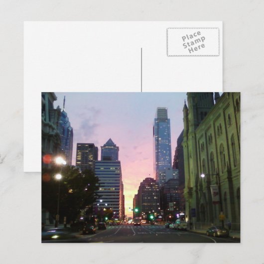 Philadelphia Sunset Briefkaart (Voorkant / Achterkant)