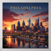 Philadelphia Sunset Poster (Voorkant)