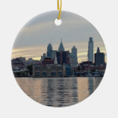 Philadelphia Sunset Skyline Foto Keramisch Ornament (Voorkant)