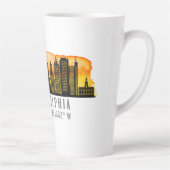 Philadelphia Sunset Skyline Map Coordinates Latte Mok (Rechts)