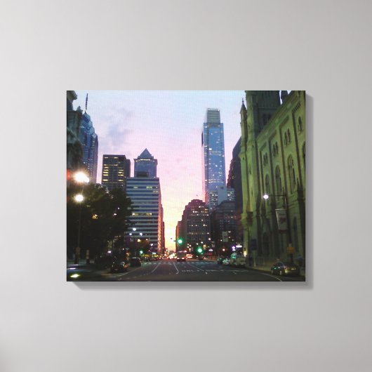 Philadelphia Sunset Wrapped Canvas Afbeelding (Voorkant)