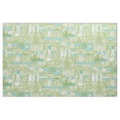 Philadelphia toile aqua olijf stof (Fat Quarter)