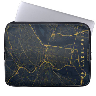 Philadelphia USA Stadkaart Minimaal Design Laptop Sleeve