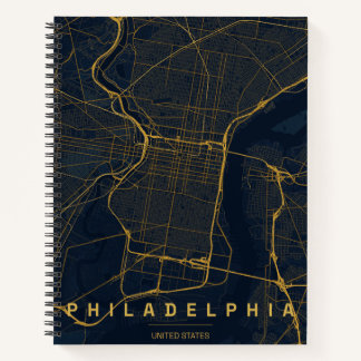 Philadelphia USA Stadkaart Minimaal Design Notitieboek