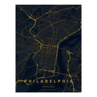 Philadelphia USA Stadkaart Minimalistisch Ontwerp Perfect Poster