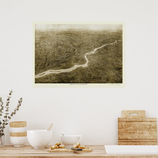 Philadelphia Vicinity, PA Panoramic Map - 1926 Poster (Keuken)