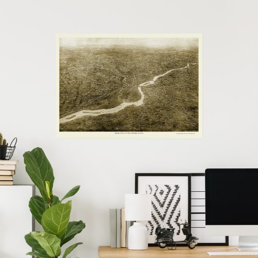 Philadelphia Vicinity, PA Panoramic Map - 1926 Poster (Thuiskantoor)